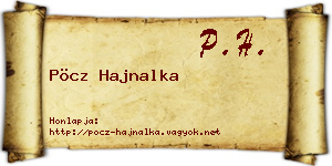 Pöcz Hajnalka névjegykártya