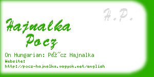 hajnalka pocz business card